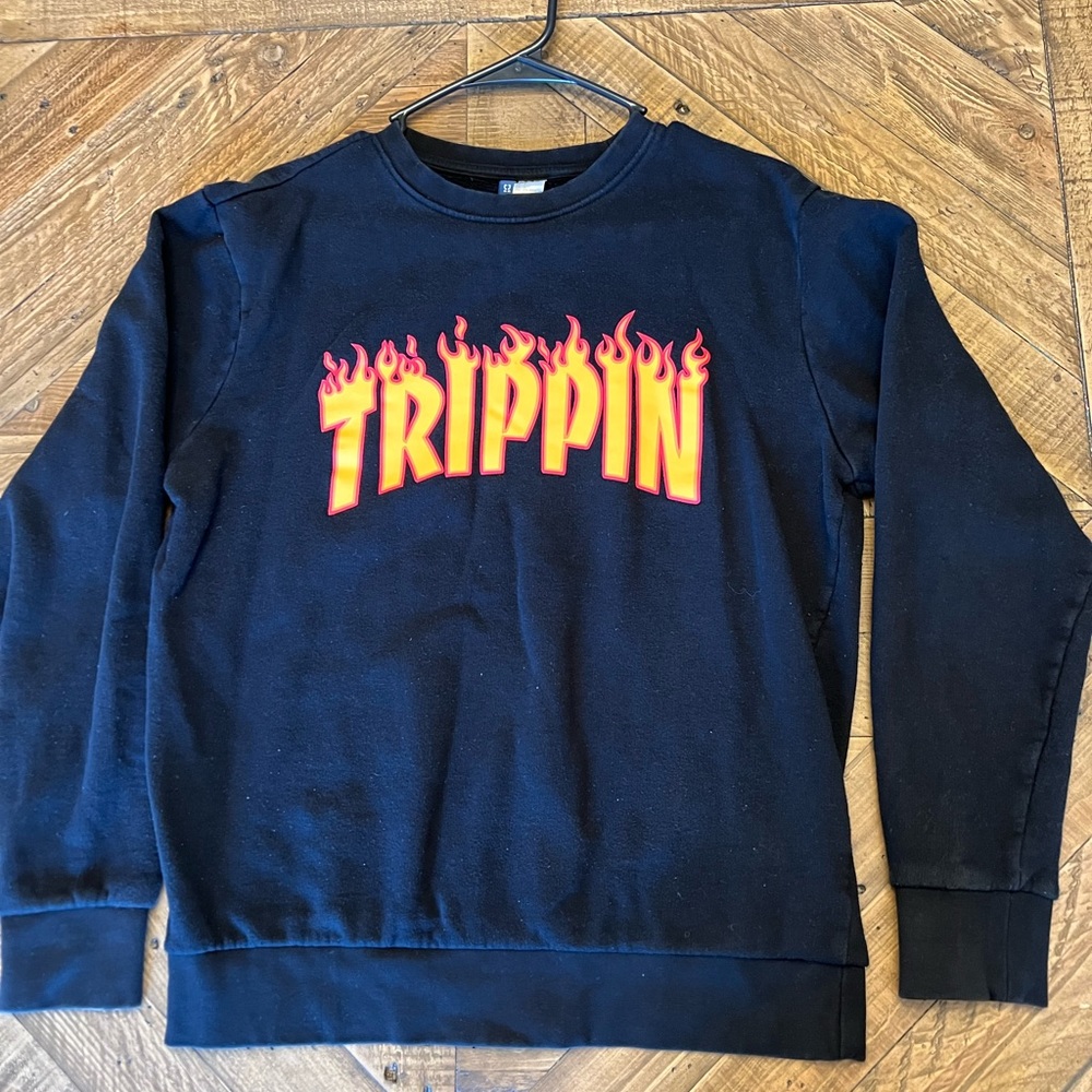 TRIPPIN Divided Sweatshirt Black Size Medium